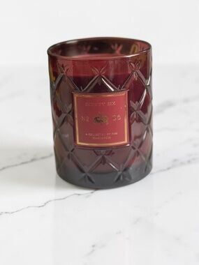 DW Home No. 06 Amberfruit 🍷 Large Wood Wick Burgundy Candle